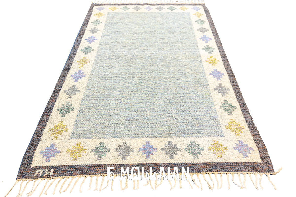 Rollakan Swedish Flat-weave Rug Pastel Colors n°:393586